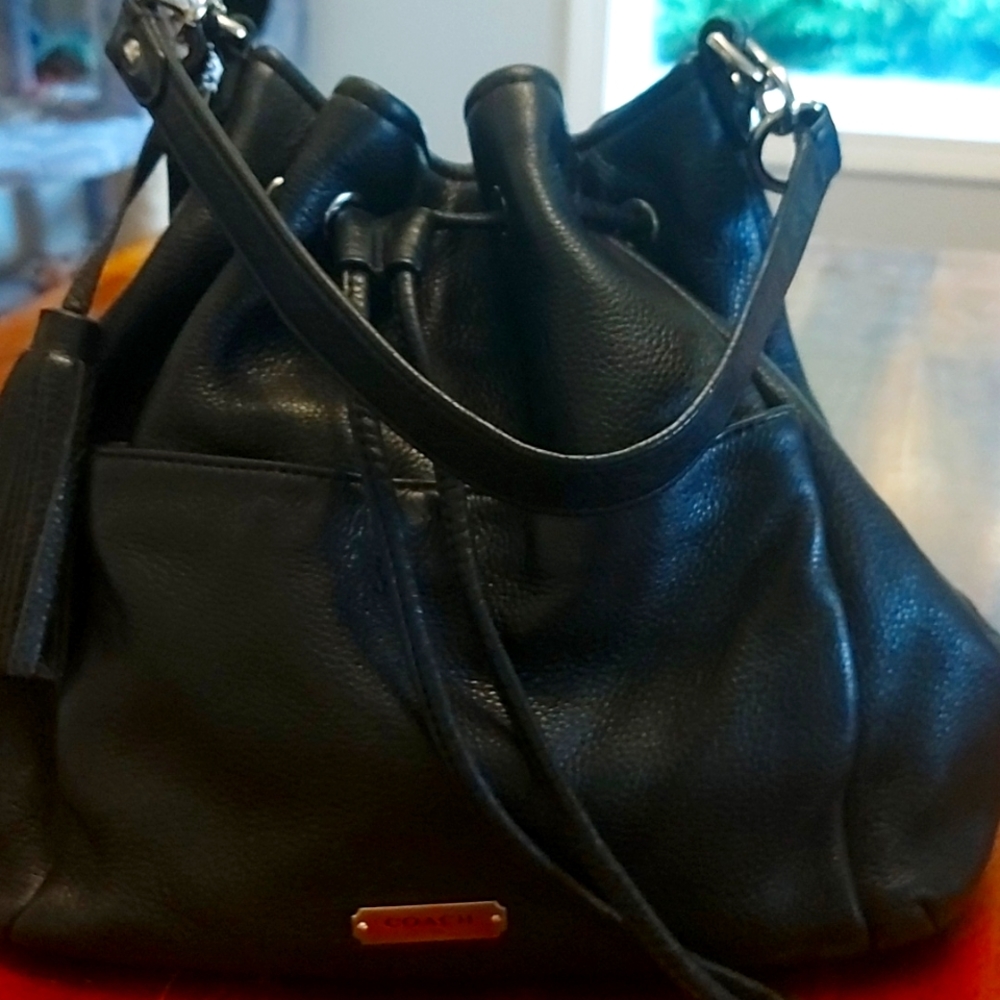 Coach leather bucket purse